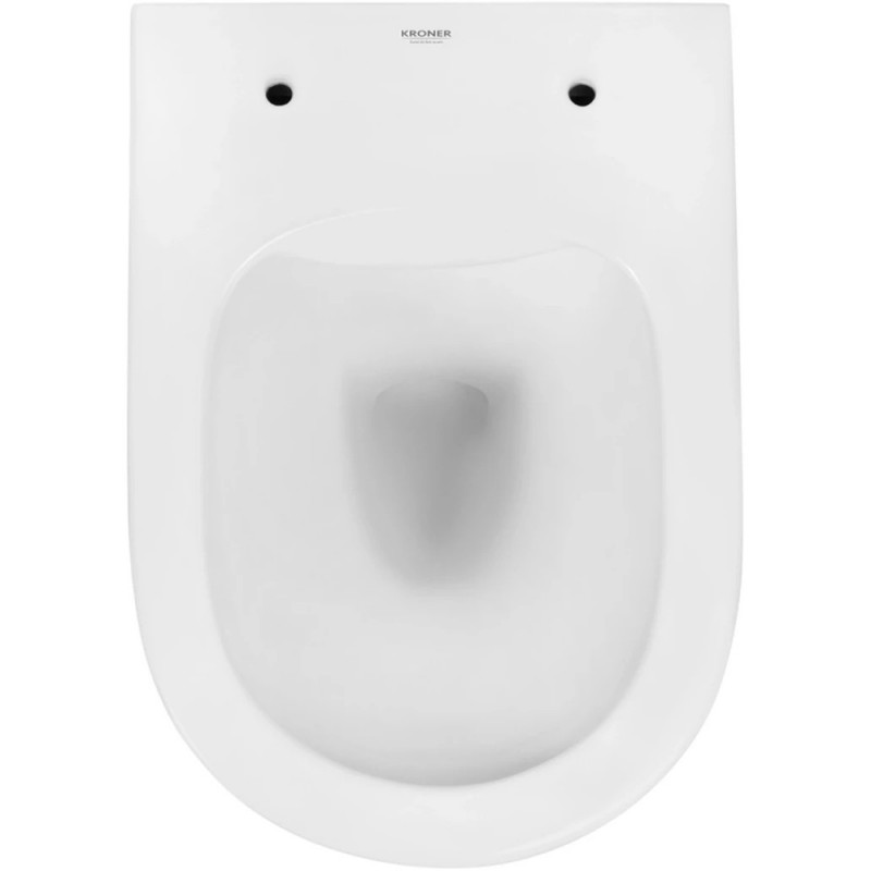 Унітаз підвісний Kroner Harz WHI523632 RIMLESS безобідковий з сидінням