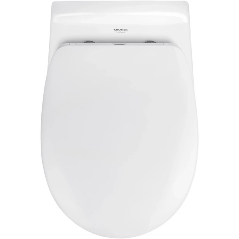 Унітаз підвісний Kroner Oker WHI533536 RIMLESS безобідковий з сидінням