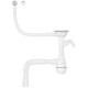 Сифон для кухонної мийки Kroner KRP KS02R-1WHI 3 1/2"х40/50 мм з відводом для пральної машини, з круглим переливом