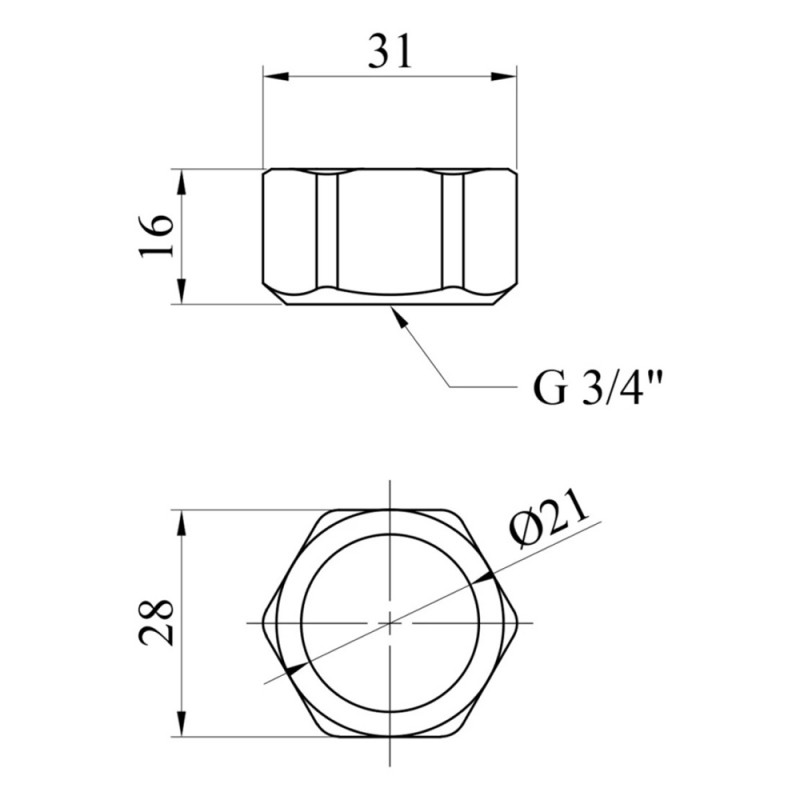 Гайка для настінного змішувача Kroner KRM - C929