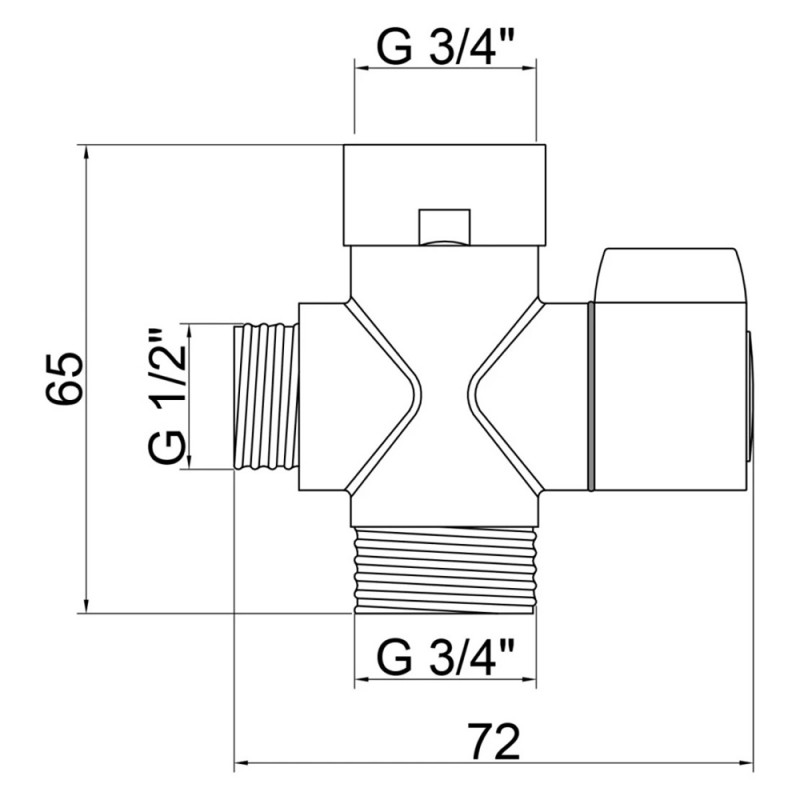 Дивертор для змішувача Kroner KRM - C950