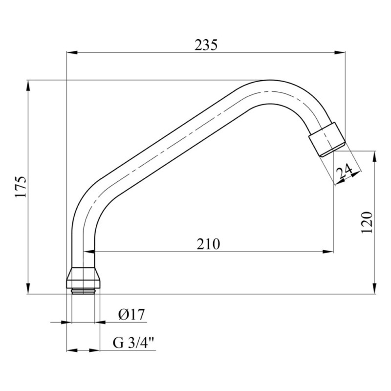 Вилив для змішувача Kroner KRM - C805