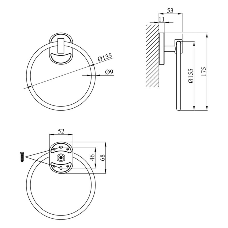 Тримач для рушника Kroner KRM Elbe - ACC2904
