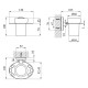 Склянка для ванної кімнати Kroner KRM Elbe - ACG2906-1 з тримачем зубних щіток