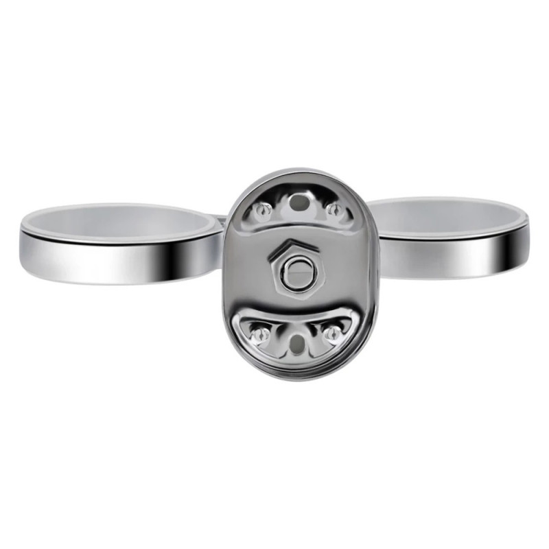 Склянка подвійна для ванної кімнати Kroner KRM Elbe - ACG2908 з тримачем зубних щіток