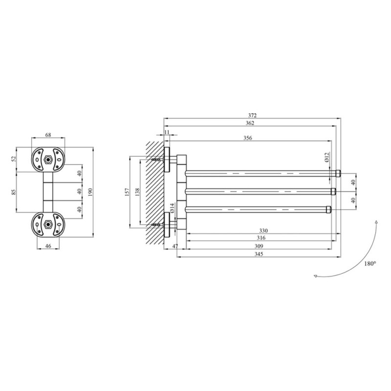 Тримач для рушника Kroner KRM Elbe - ACC2913