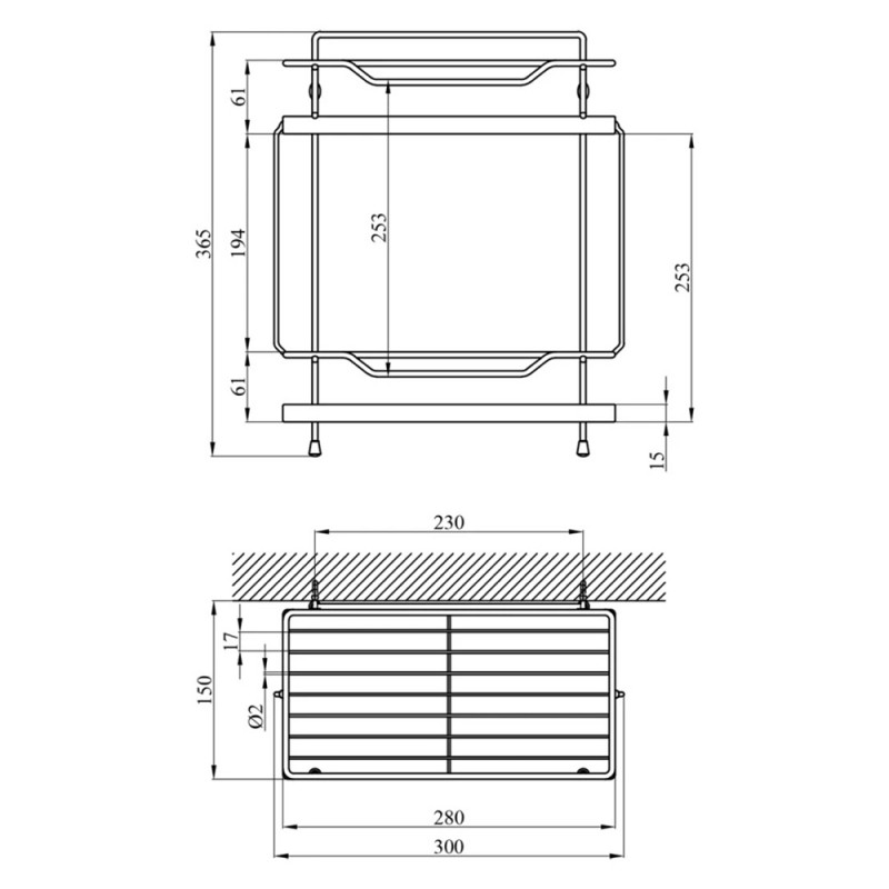 Полиця для ванної кімнати Kroner KRM Rizze - ACC330-2