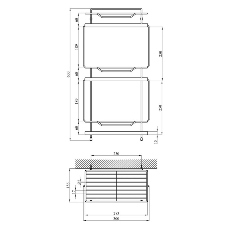 Полиця для ванної кімнати Kroner KRM Rizze - ACC330-3