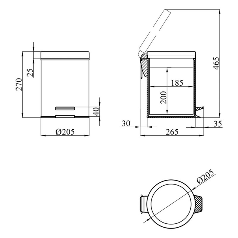 Відро для сміття Kroner KRM Rizze - ACE412 5 л