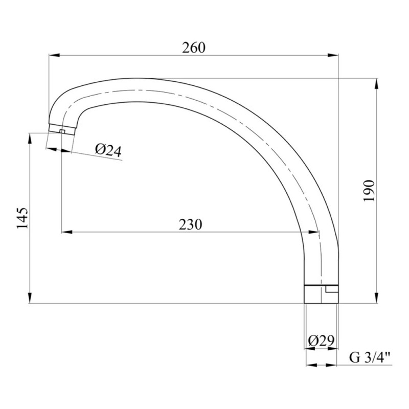 Вилив для змішувача Kroner KRM - C806