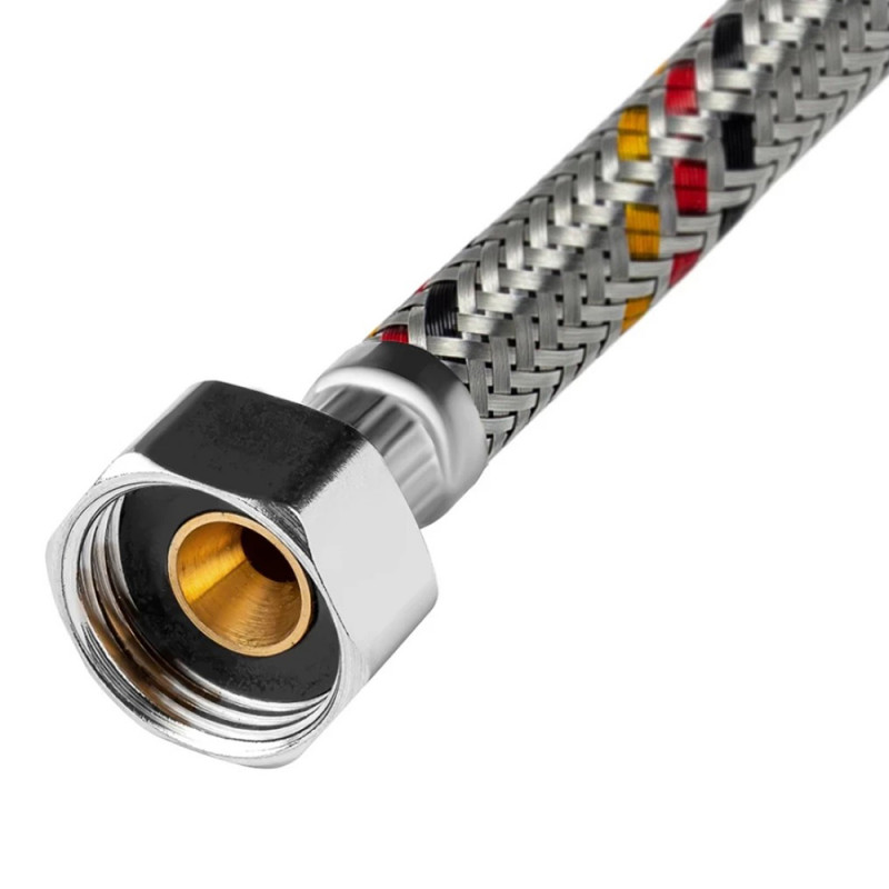 Гнучка підводка для підключення води Kroner KRP-120 1/2"х1/2" ВВ в обплетенні з нержавіючої сталі