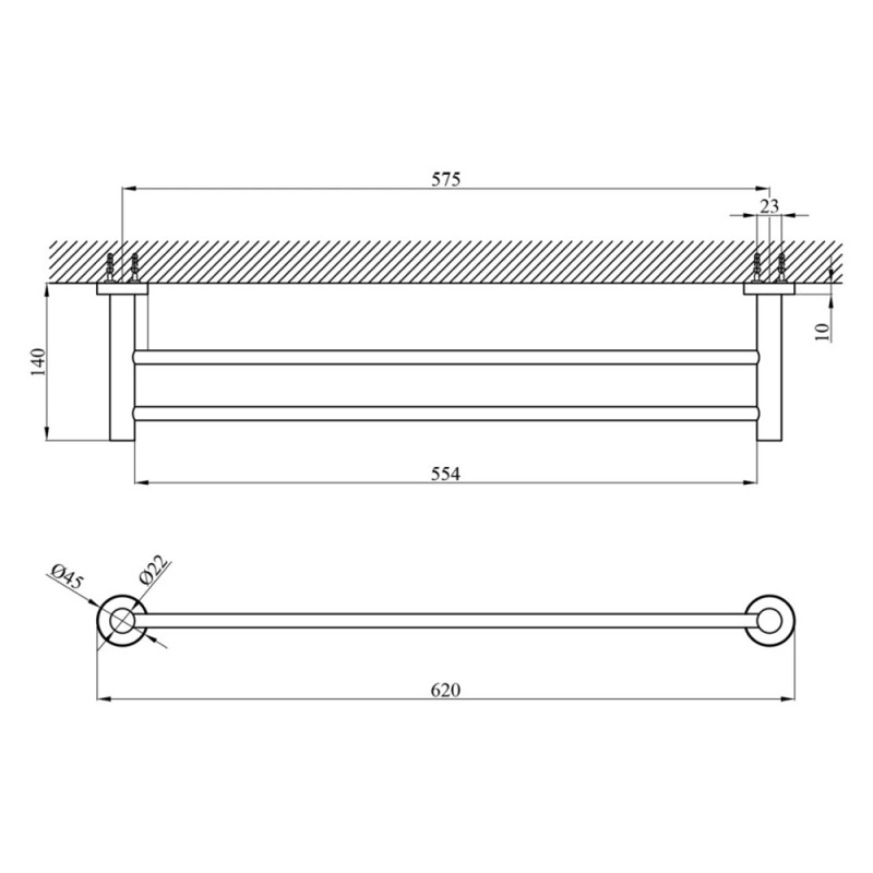 Тримач для рушника Kroner KRP Edelstahl Klassisch - ESG3709