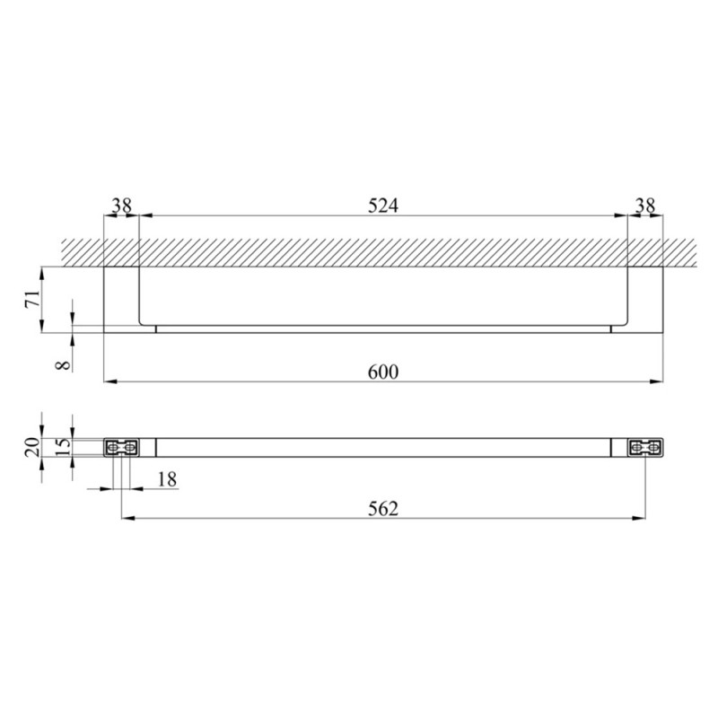Тримач для рушника Kroner KRP Edelstahl Kubus - SCH3901