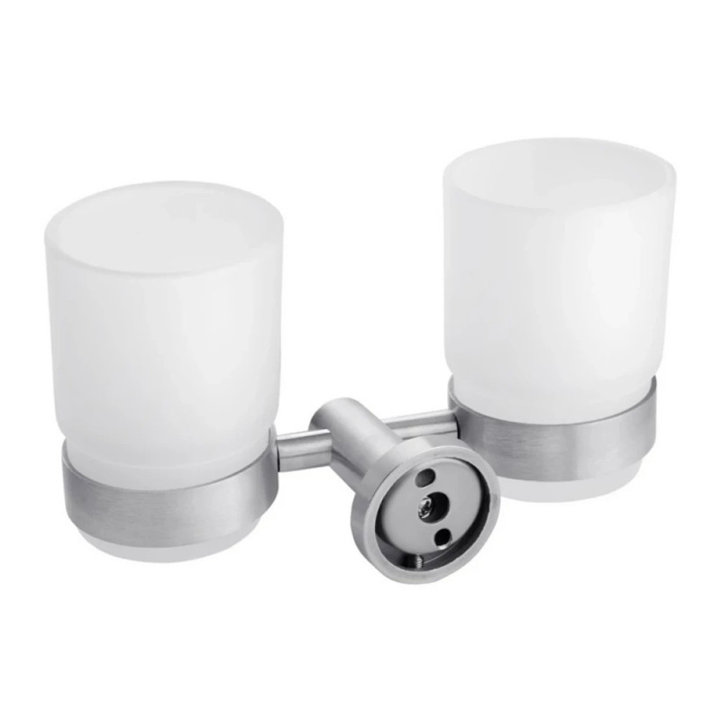 Склянка подвійна для ванної кімнати Kroner KRP Edelstahl Klassisch - ESG3708