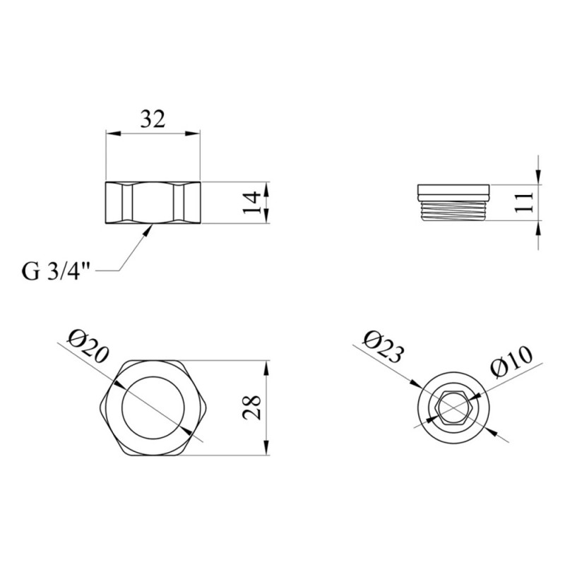 Гайка з футоркою для настінного змішувача Kroner KRP - ESG929