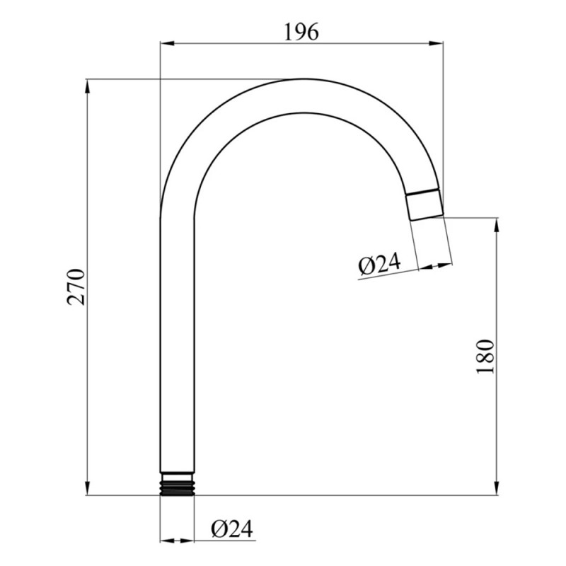 Вилив для змішувача Kroner KRP - ESG805