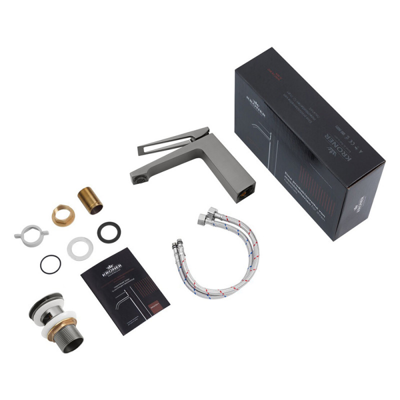 Змішувач для раковини Kroner KRP Ersel - GRP0110BV з донним клапаном