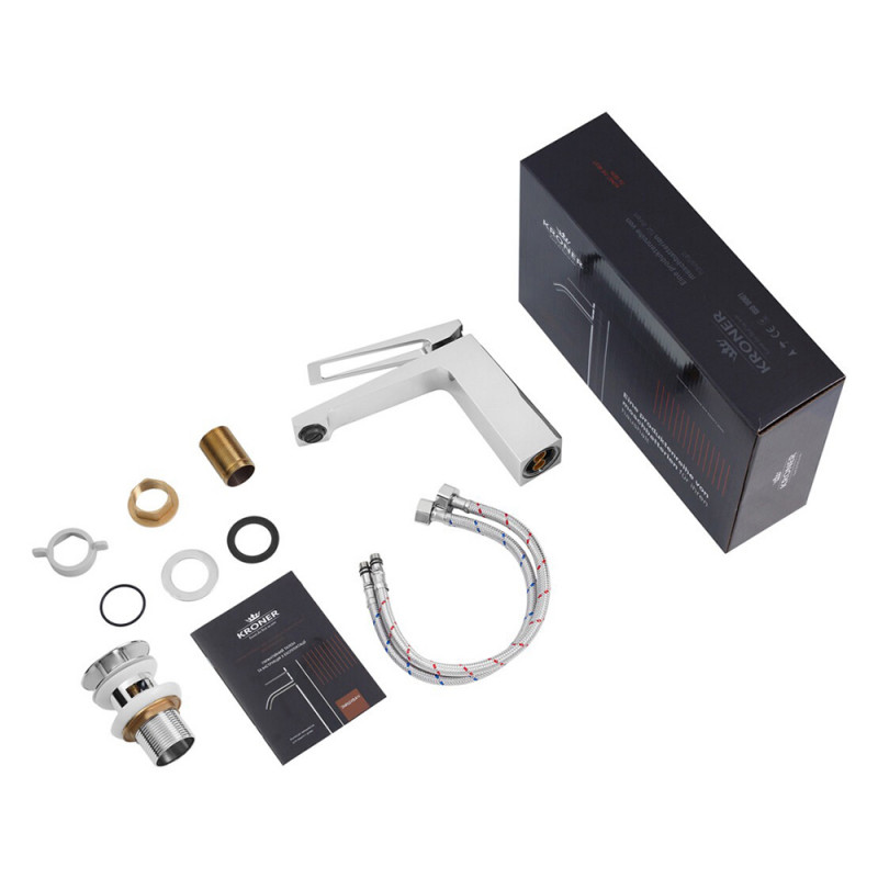 Змішувач для раковини Kroner KRP Ersel - C0110BV з донним клапаном