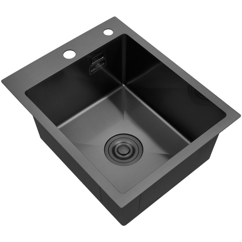 Кухонна мийка Kroner KRP PVD Schwarze - 4050HM (3,0/1,0 мм)