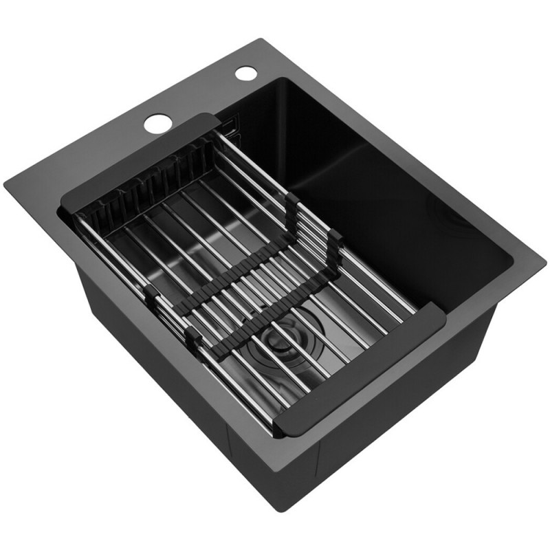 Кухонна мийка Kroner KRP PVD Schwarze - 4050HM (3,0/1,0 мм)