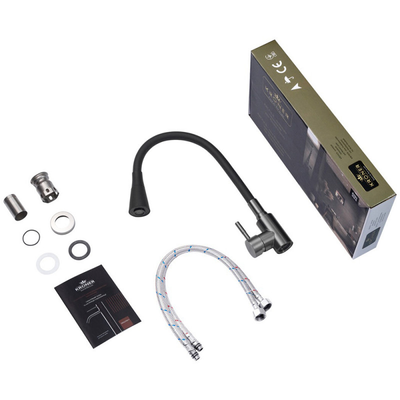 Змішувач кухонний Kroner Edelstahl Klassisch - PVD031BLK