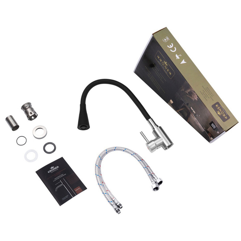 Змішувач кухонний Kroner Edelstahl Klassisch - ESG031BLK