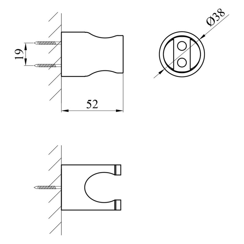 Тримач для душу Kroner Element 2840872901Z-0101