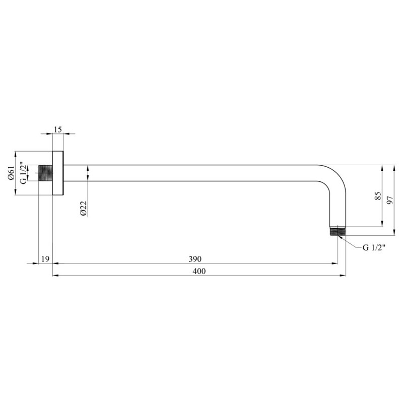 Тримач для душу Kroner Element 2142111438Z-3801