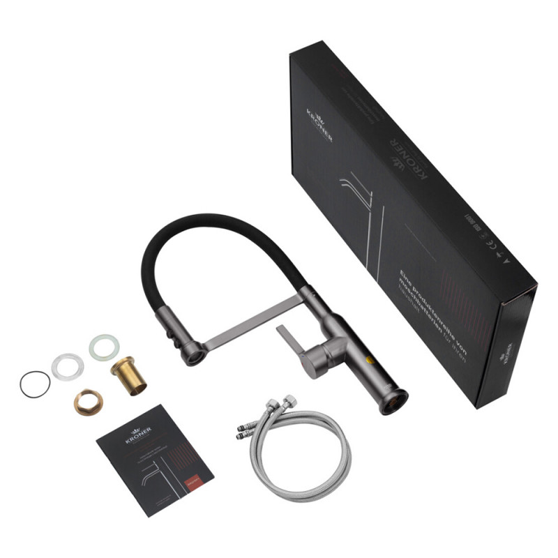 Змішувач для кухні Kroner KRP Ersel - GRP03112BLK
