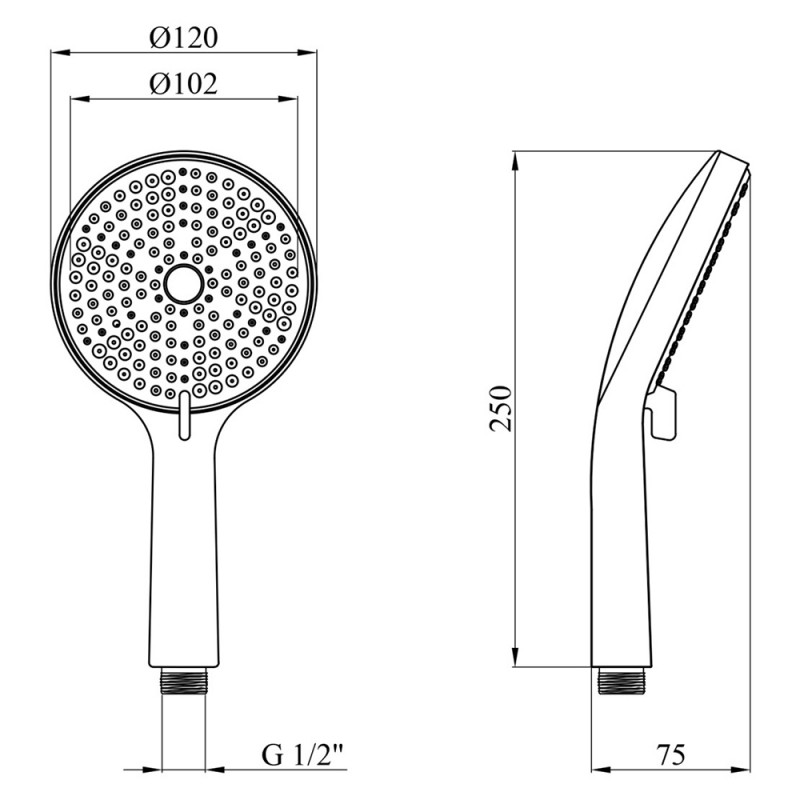 Лійка для ручного душу Kroner Element 2801512901Z-0101